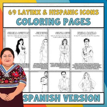 Preview of 69 Hispanic Heritage Month Coloring Pages | Bulletin Board | SPANISH VERSION