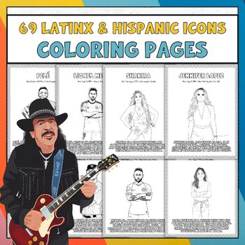 Preview of 69 Hispanic Heritage Month Coloring Pages | Bulletin Board | ENGLISH VERSION