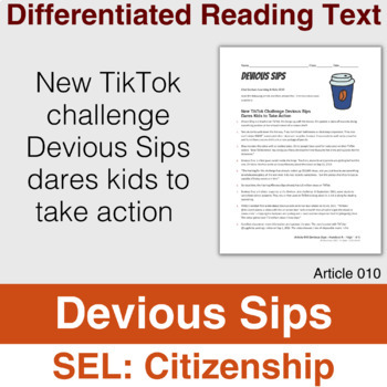 Preview of 6Cs Article 010: Devious Sips, TikTok trends, and Active Citizenship - Easel