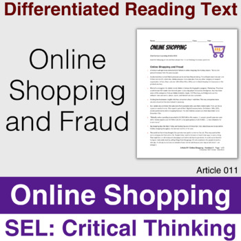 Preview of 6Cs Article 011: Online Shopping and Fraud - Critical Thinking - Easel