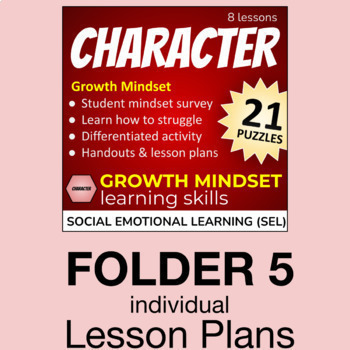 Preview of 6Cs Character v2.6 (Folder 5 of 5) Individual Lesson Plans (SEL)