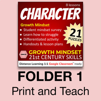 Preview of 6Cs Character v2.8 (Folder 1 of 5) Distance Learning & Google Classroom ready