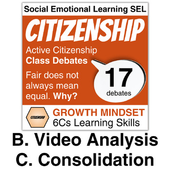 Preview of 6Cs Citizenship BC: Video and Consolidation | Social Emotional Learning | SEL