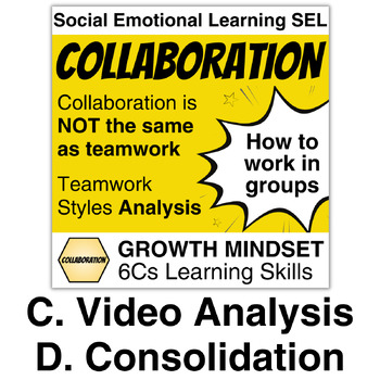 Preview of 6Cs Collaboration C/D: Video + Consolidation | Social Emotional Learning Skills
