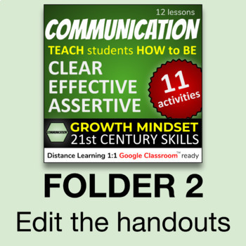 Preview of 6Cs Communication v2.6 (Folder 2 of 3) Distance Learning Google Classroom™ ready