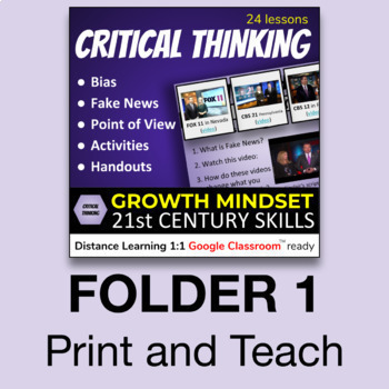 Preview of 6Cs Critical Thinking v2.8 (Folder 1 of 5) Distance Learning & Google Classroom™