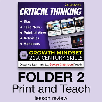 Preview of 6Cs Critical Thinking v2.8 (Folder 2 of 5) Distance Learning & Google Classroom™