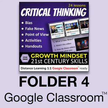 Preview of 6Cs Critical Thinking v2.8 (Folder 4 of 5) Distance Learning & Google Classroom™