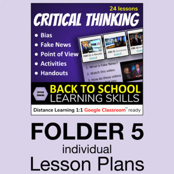 Preview of 6Cs Critical Thinking v2.8 (Folder 5 of 5) Individual Lesson Plans