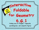 6.G.1 Finding Area   Foldable/Brochure 12 Task Cards included.