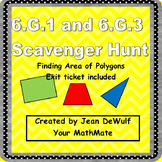 CCSS 6.G.1 and 6.G.3 Geometry Finding Area Scavenger Hunt 