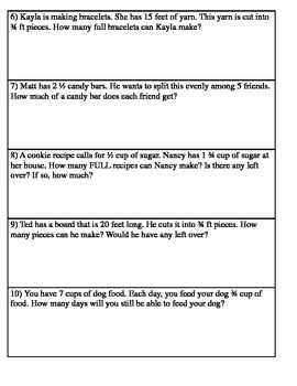 6 NS 1 Worksheet by Angela W TPT