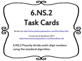 6.NS.2 Task Cards (Fluently Divide Multi-Digit Numbers)