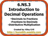 6.NS.3 Decimal Operation Introduction - Multiplication PDF