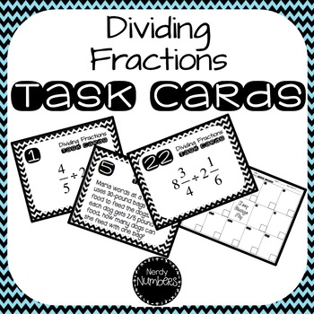 Preview of Dividing Fractions Task Cards