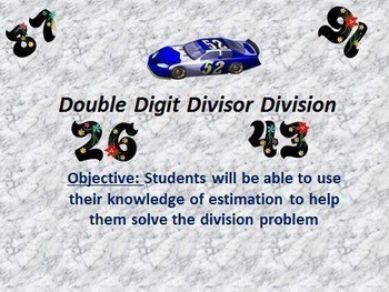 Preview of 6NSB2 Double Digit Long Division with Decimal Divisor Extension