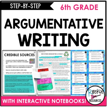 Preview of 6TH GRADE WRITING - ARGUMENTATIVE WRITING