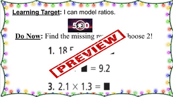 Preview of 6TH GRADE RATIOS/RATES LESSONS.