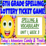 6TH GRADE SUPER Bundle WONDERS Spelling and Vocab Lottery Ticket Activities
