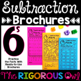 6s Subtraction Brochures - 6 Subtraction Facts Practice Di