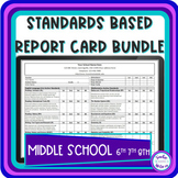 Standards Based Report Cards BUNDLE 6th, 7th, 8th Grade Co