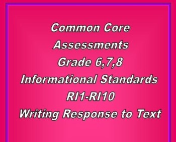 Preview of 6th 7th 8th Grade Common Core Reading/ELA Test Prep Informational Standards