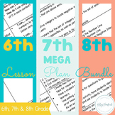 6th, 7th, & 8th Grade Math Lesson Plans Mega Bundle