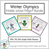 6th, 7th, 8th Grade Math Project Bundle (PBL) - Winter Olympics