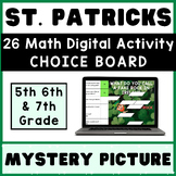 5th 6th 7th Grade Digital Math ⭐ St. Patrick's Day Mystery
