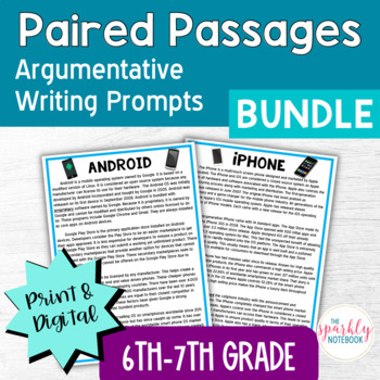 Preview of 6th-7th Grade Paired Passages Activities BUNDLE: Argumentative Writing