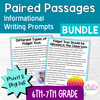 Preview of 6th-7th Grade Paired Passages Activities BUNDLE: Informational Writing