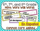 6th, 7th and 8th Grade Math Common Core Word Wall Words- i