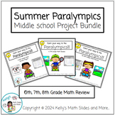 6th, 7th, and 8th Grade Math Review Projects Bundle - PBL 