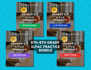 Preview of 6th-8th Grade: ELPAC PRACTICE BUNDLE