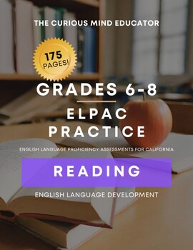 Preview of 6th-8th Grade: ELPAC Practice Resource - READING