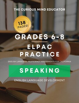 Preview of 6th-8th Grade: ELPAC Practice Resource - SPEAKING