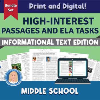 Preview of Reading Passages & Comprehension Tasks | Bundle | Informational Text Edition