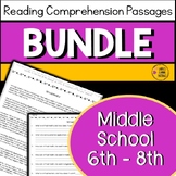 6th-8th Reading Comprehension Passages BUNDLE