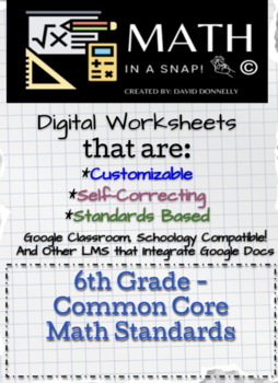 Preview of 6th - Common Core - Standards BundleEditable, Interactive, & Instant Feedback