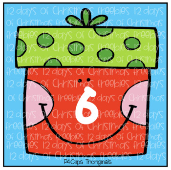 6Th Day Of Christmas Freebie (P4 Clips Trioriginals) Christmas Clipart
