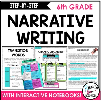 Preview of 6th GRADE WRITING - NARRATIVE WRITING UNIT FOR SIXTH GRADE