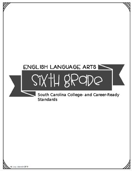 Preview of 6th Grade 23-24 ELA SCCCR Standards Checklist