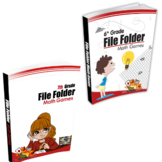 6th Grade + 7th Grade File Folder Math Games Book Bundle