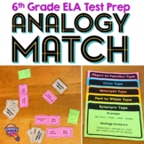 6th Grade ANALOGY MATCH Card Game ELA FSA AIR | Test Prep