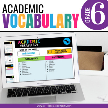 Preview of 6th Grade Academic Vocabulary: Digital activities to boost academic language