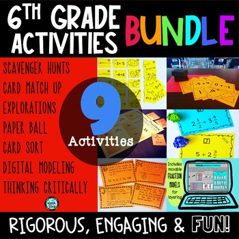 6th Grade Math Activities BUNDLE | Sorts, Game, Explorations, Scavenger ...