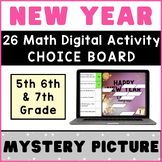 5th 6th 7th Grade Digital Math ⭐ Happy New Year Mystery Pi