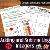 6th Grade- Adding and Subtracting Integers- Doodling Notes