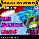 6th Grade Algebraic Equations Review - Exponents, Expressions - Math Mystery