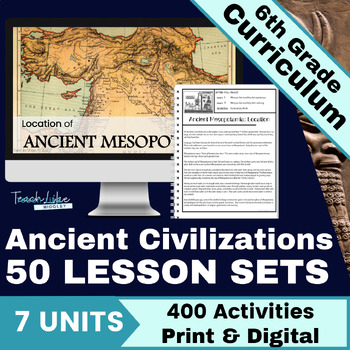 Preview of 6th Grade Social Studies World History Curriculum Ancient Civilizations BUNDLE
